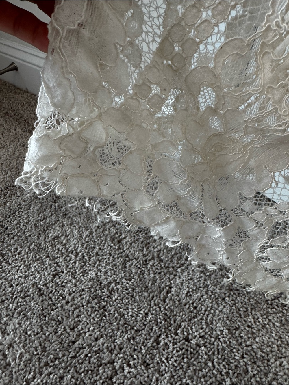 Lulu's Ivory Lace Mermaid Maxi Dress with Spaghetti Straps - Picture 10 of 10
